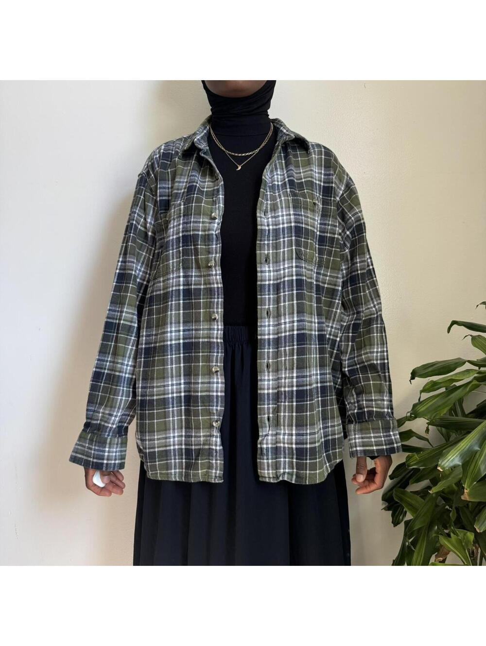 Vintage unisex RedHead Earth Tone Plaid Flannel - XL